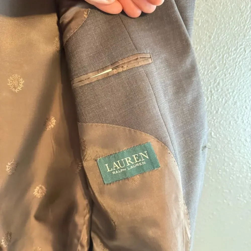 Lauren Ralph Lauren Wool Plaid Blazer Size 44L